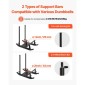 VEVOR Weight Sled, Steel Power Sled, Fitness Strength Training Sleds for Athletic Exercise Improvement Speed, Workout Fitness Equipment with Handle, Συμβατό με πλάκες βάρους 25/51 mm, Μαύρο