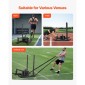 VEVOR Weight Sled, Steel Power Sled, Fitness Strength Training Sleds for Athletic Exercise Improvement Speed, Workout Fitness Equipment with Handle, Συμβατό με πλάκες βάρους 25/51 mm, Μαύρο