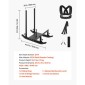 VEVOR Weight Sled, Steel Power Sled, Fitness Strength Training Sleds for Athletic Exercise Improvement Speed, Workout Fitness Equipment with Handle, Συμβατό με πλάκες βάρους 25/51 mm, Μαύρο