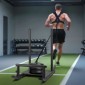 VEVOR Weight Sled, Steel Power Sled, Fitness Strength Training Sleds for Athletic Exercise Improvement Speed, Workout Fitness Equipment with Handle, Συμβατό με πλάκες βάρους 25/51 mm, Μαύρο