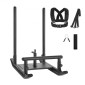 VEVOR Weight Sled, Steel Power Sled, Fitness Strength Training Sleds for Athletic Exercise Improvement Speed, Workout Fitness Equipment with Handle, Συμβατό με πλάκες βάρους 25/51 mm, Μαύρο
