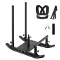 VEVOR Weight Sled, Steel Power Sled, Fitness Strength Training Sleds for Athletic Exercise Improvement Speed, Workout Fitness Equipment with Handle, Συμβατό με πλάκες βάρους 25/51 mm, Μαύρο
