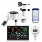Μετεωρολογικός σταθμός VEVOR 7 σε 1 Wi-Fi με APP, οθόνη 190,5 mm, Ασύρματο ηλιακό αισθητήρα εξωτερικού χώρου, με θερμόμετρο πισίνας, βροχόμετρο, εσωτερικό εξωτερικό χώρο για πρόγνωση καιρού Ταχύτητα ανέμου Θερμοκρασία πισίνας