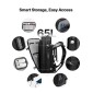 VEVOR Vacuum Travel Backpack, 65L, Επεκτάσιμο Σακίδιο Ταξιδιού Συμπίεσης Vacuum Seal με αντλία, με Εγκεκριμένη κλειδαριά TSA, Airback Vacpack, Αδιάβροχη βαλίτσα μεταφοράς, για επαγγελματικούς λόγους, γκρι