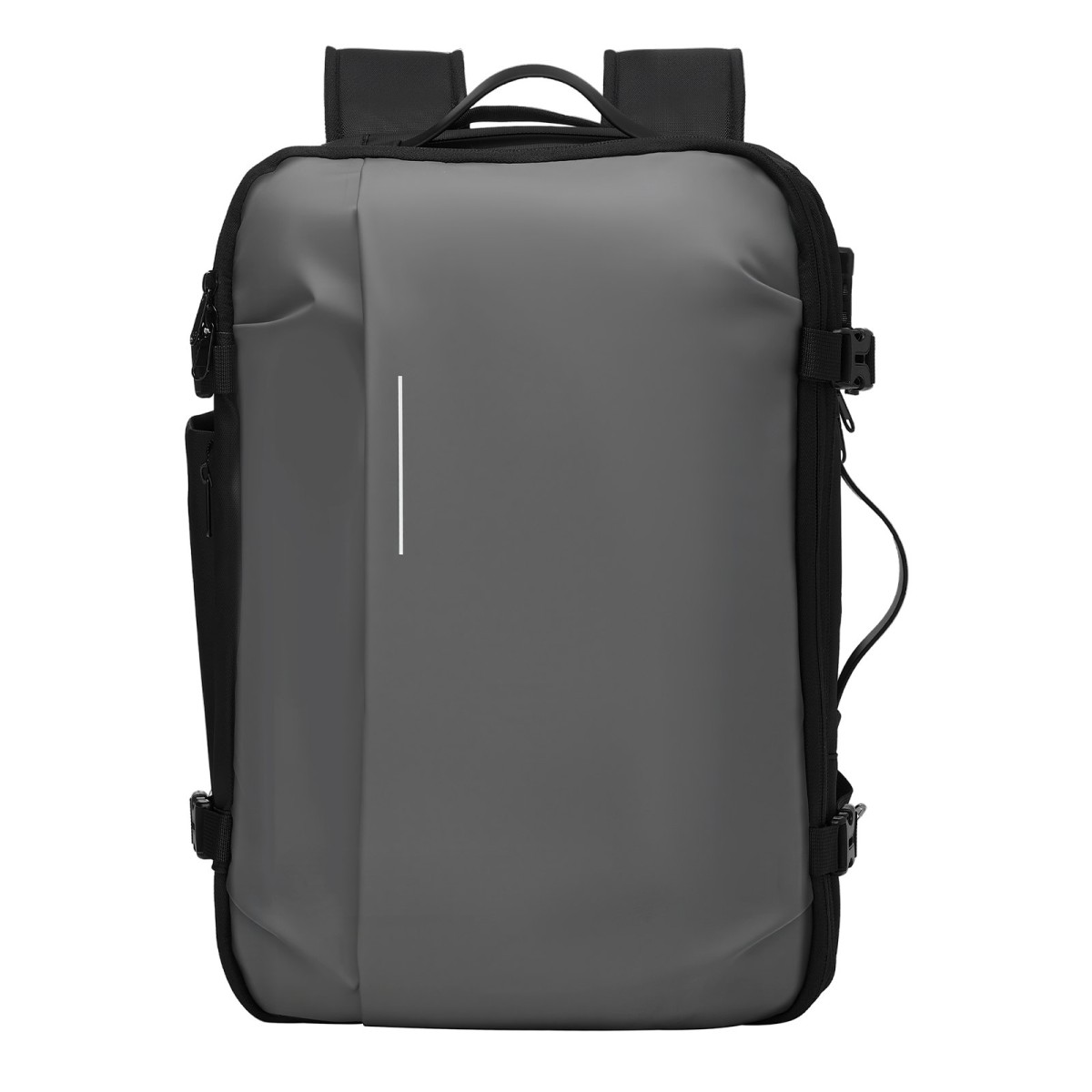 VEVOR Vacuum Travel Backpack, 65L, Επεκτάσιμο Σακίδιο Ταξιδιού Συμπίεσης Vacuum Seal με αντλία, με Εγκεκριμένη κλειδαριά TSA, Airback Vacpack, Αδιάβροχη βαλίτσα μεταφοράς, για επαγγελματικούς λόγους, γκρι