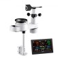 VEVOR 5-σε-1 Wi-Fi Μετεωρολογικός Σταθμός, Οθόνη VA 190,5 mm, Ασύρματος ηλιακός αισθητήρας εξωτερικού χώρου, μετρητής βροχής, εσωτερικός χώρος εξωτερικού χώρου για πρόγνωση καιρού, κατεύθυνση ταχύτητας ανέμου, θερμοκρασία, υγρασία, βροχόπτωση