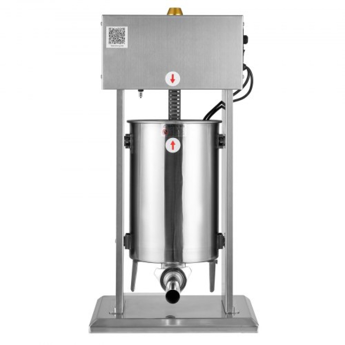 VEVOR Electric Sausage Stuffer, 25 LBS / 12 L Vertical Meat Stuff, Stepless Speed ​​Control and Foot Pedal, Inox Heavy Duty Γεμιστικό Λουκάνικου με 4 Σωλήνες Γέμισης, για Εμπορική & οικιακή χρήση