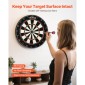 VEVOR Dartboard με 6 Darts & Scoring Kit, Self-healing Fibers Sisal Dartboard with Χωρίς συρράπτες & Περιστρεφόμενο Αριθμό Δαχτυλίδι, Επαγγελματικό Σετ βελάκι από ατσάλι 451mm για Αίθουσα παιχνιδιών Home Party