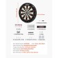 VEVOR Dartboard με 6 Darts & Scoring Kit, Self-healing Fibers Sisal Dartboard with Χωρίς συρράπτες & Περιστρεφόμενο Αριθμό Δαχτυλίδι, Επαγγελματικό Σετ βελάκι από ατσάλι 451mm για Αίθουσα παιχνιδιών Home Party