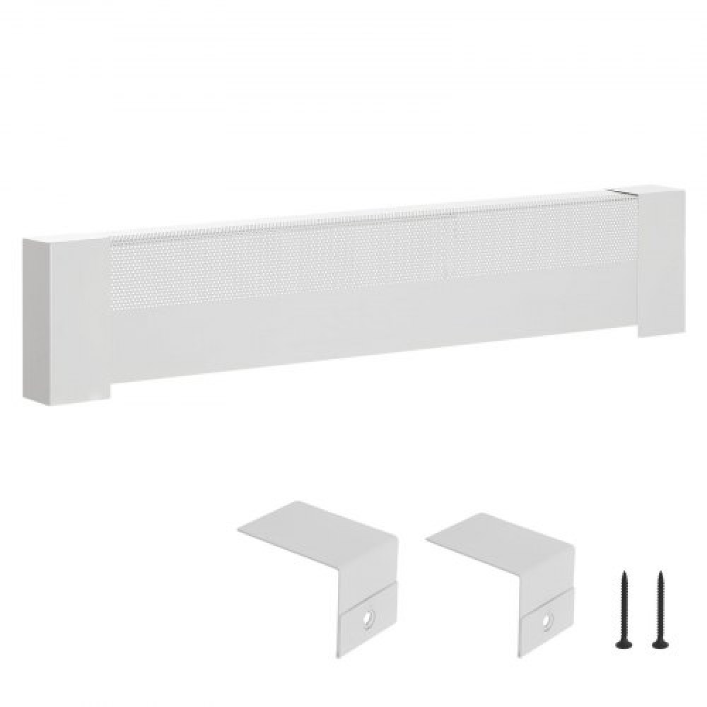 Καλύμματα θερμαντήρα βάσης VEVOR, Basic Series 916 mm Τυπική ηλεκτρική μονάδα θέρμανσης Μπροστινό κάλυμμα για τη βελτίωση του σπιτιού, βαρέως τύπου ατσάλι, εύκολη τοποθέτηση για υπνοδωμάτιο αντικατάσταση παλιού καλύμματος, λευκό