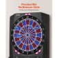 VEVOR Electronic Dart Board, Target Dartboard 336mm με 45 παιχνίδια & 474 παραλλαγές για έως και 8 παίκτες, 6 άξονες βελών με πτήσεις & 50 μαλακές άκρες, έγχρωμη οθόνη LED κρίκετ για πάρτι στο σπίτι