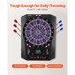 VEVOR Electronic Dart Board, Target Dartboard 336mm με 45 παιχνίδια & 474 παραλλαγές για έως και 8 παίκτες, 6 άξονες βελών με πτήσεις & 50 μαλακές άκρες, έγχρωμη οθόνη LED κρίκετ για πάρτι στο σπίτι