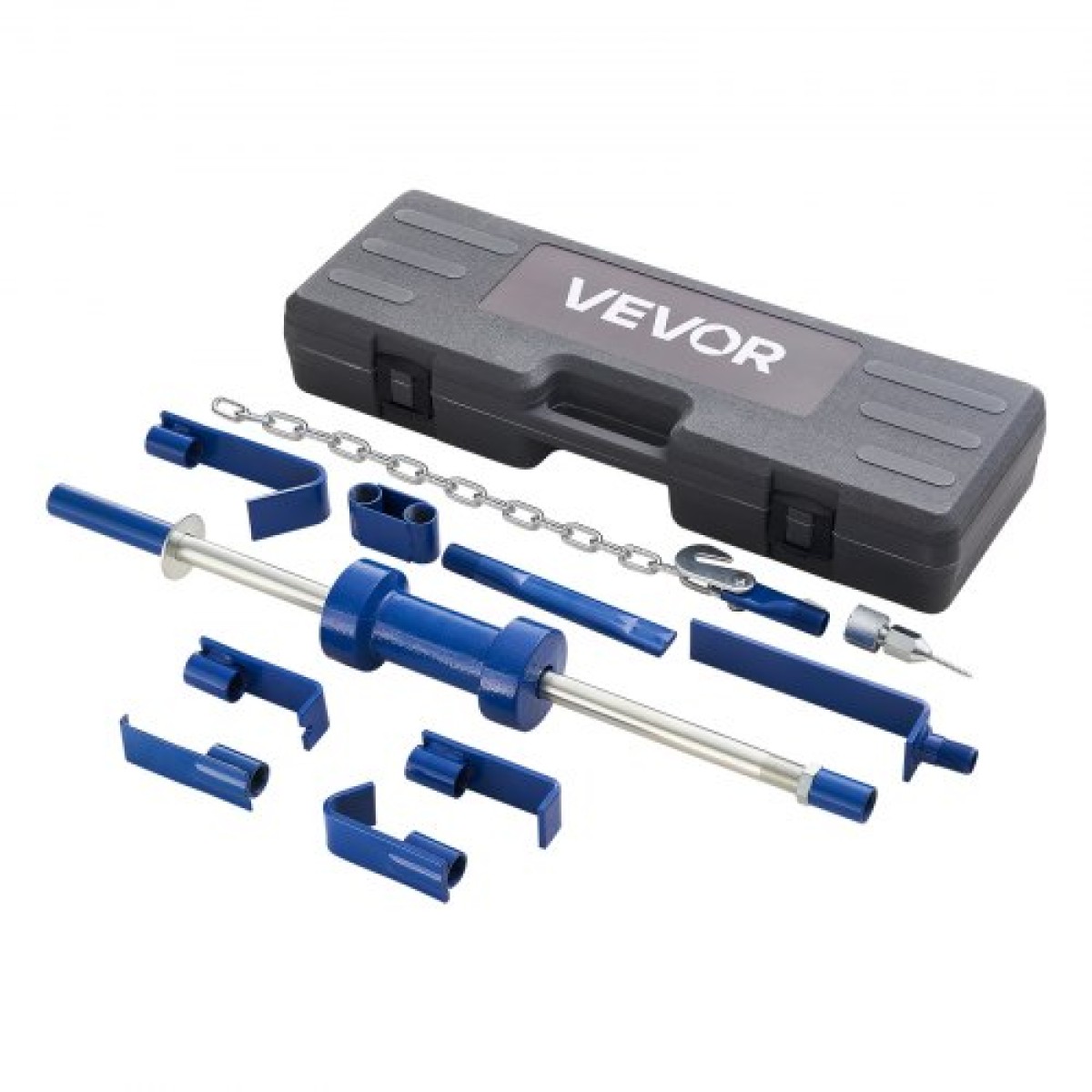 VEVOR Dent Puller Kit, 5,9 kg 14-in-1 Slide Hammer Dent Removal Kit, Heavy-Duty Auto Body Truck Repair Πλαίσιο επισκευής εργαλείου αφαίρεσης ζημιών αυτοκινήτου με θήκη μεταφοράς, ράβδο προέκτασης, αντιολισθητική λαβή