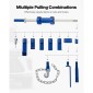 VEVOR Dent Puller Kit, 5,9 kg 14-in-1 Slide Hammer Dent Removal Kit, Heavy-Duty Auto Body Truck Repair Πλαίσιο επισκευής εργαλείου αφαίρεσης ζημιών αυτοκινήτου με θήκη μεταφοράς, ράβδο προέκτασης, αντιολισθητική λαβή