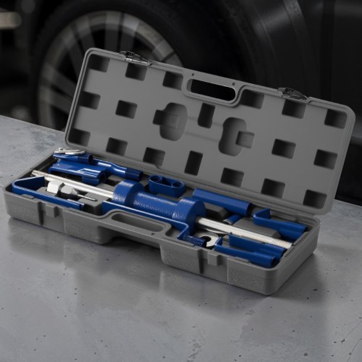 VEVOR Dent Puller Kit, 5,9 kg 14-in-1 Slide Hammer Dent Removal Kit, Heavy-Duty Auto Body Truck Repair Πλαίσιο επισκευής εργαλείου αφαίρεσης ζημιών αυτοκινήτου με θήκη μεταφοράς, ράβδο προέκτασης, αντιολισθητική λαβή