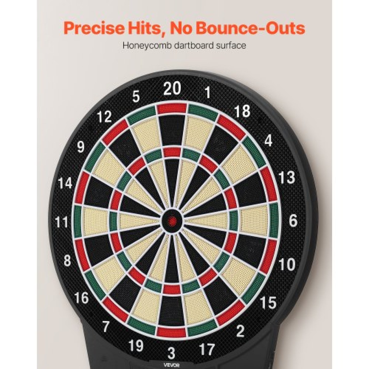 VEVOR Electronic Dart Board, 391mm Target Dartboard με 43 παιχνίδια & 320+ παραλλαγές για έως και 8 παίκτες, 6 άξονες βελών με πτήσεις & 50 soft tips, έγχρωμη οθόνη βαθμολογίας LCD για αίθουσα παιχνιδιών Home Party