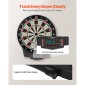 VEVOR Electronic Dart Board, 391mm Target Dartboard με 43 παιχνίδια & 320+ παραλλαγές για έως και 8 παίκτες, 6 άξονες βελών με πτήσεις & 50 soft tips, έγχρωμη οθόνη βαθμολογίας LCD για αίθουσα παιχνιδιών Home Party