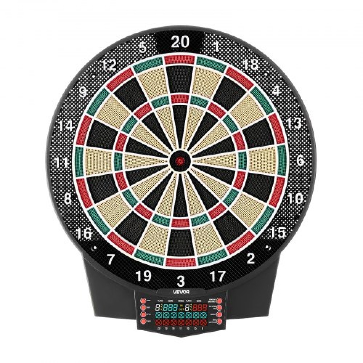 VEVOR Electronic Dart Board, 391mm Target Dartboard με 43 παιχνίδια & 320+ παραλλαγές για έως και 8 παίκτες, 6 άξονες βελών με πτήσεις & 50 soft tips, έγχρωμη οθόνη βαθμολογίας LCD για αίθουσα παιχνιδιών Home Party