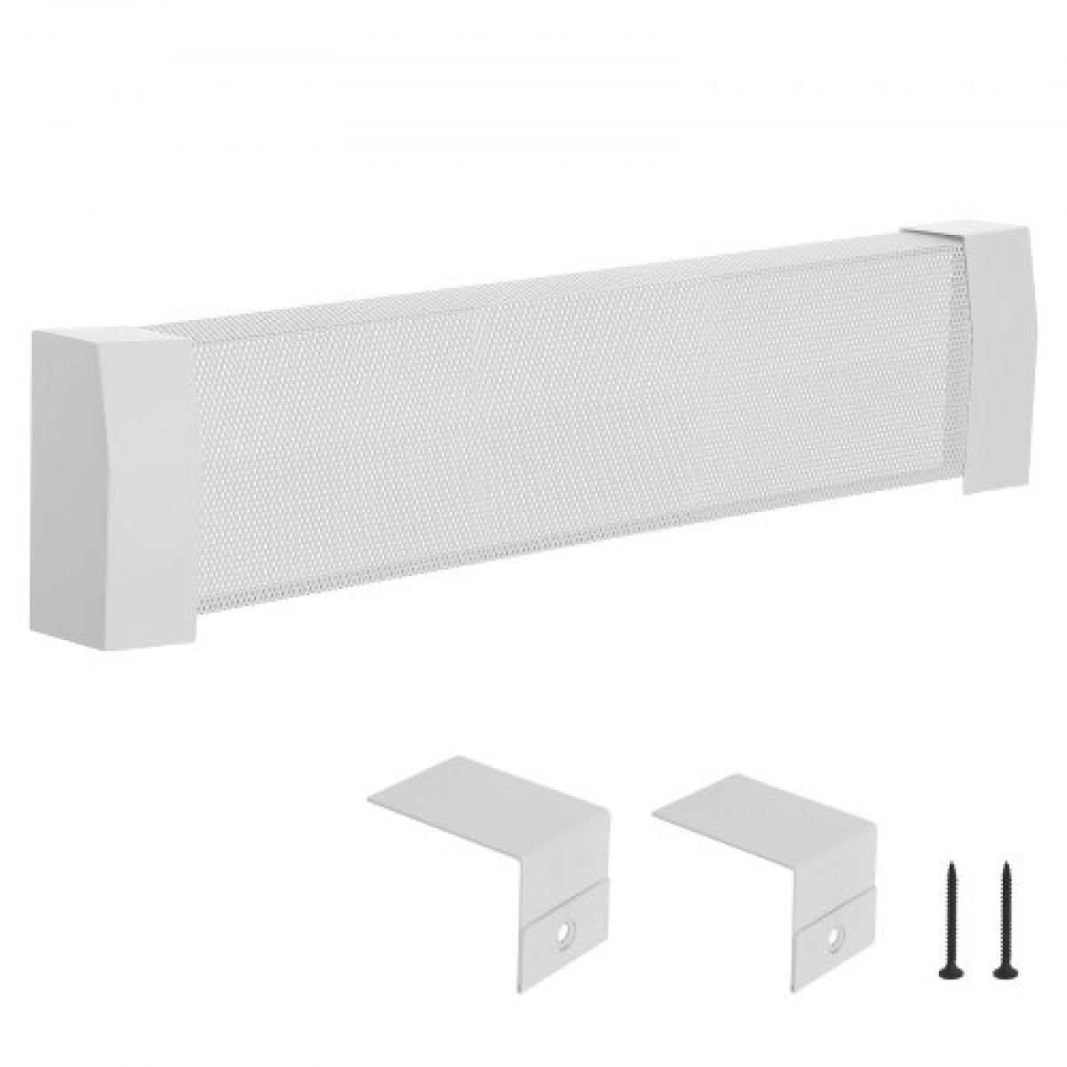 Καλύμματα θέρμανσης βάσης VEVOR, Premium Series 917 mm Τυπική ηλεκτρική μονάδα θέρμανσης Μπροστινό κάλυμμα για Βελτίωση σπιτιού, Χάλυβας βαρέως τύπου, Εύκολη τοποθέτηση για την αντικατάσταση του παλιού καλύμματος κρεβατοκάμαρας, λευκό