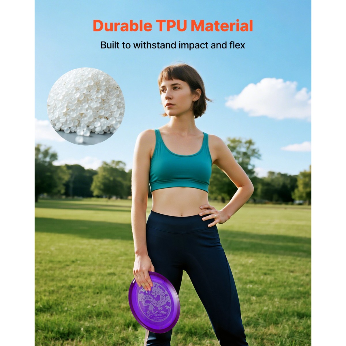 VEVOR Disc Golf Set, 8 Pack Disc Golf Starter Set, Ιπτάμενοι Δίσκοι για αρχάριους για προπόνηση δύναμης σε όλο το σώμα, με Putter, Mid-Range, Driver, PDGA Approved, για υπαίθρια αυλή, γκαζόν, παραλία και πάρκο