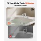 VEVOR Roman Baucet Baucet, 3 Hole Waterfall Bathub Baucet, Bath Baucets Baucets set with 2 Handles, Roman Baucets Baucets Deck Mount for Pet Washing, Baby Care, Bathtub Baucet, Ασημί, Σχεδιασμός ορθής γωνίας στομίου
