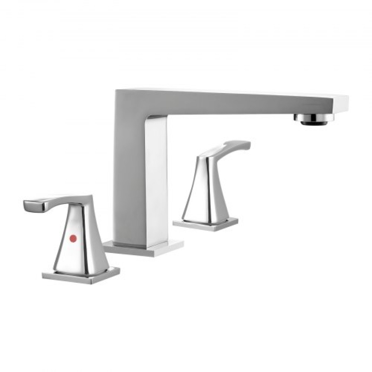 VEVOR Roman Baucet Baucet, 3 Hole Waterfall Bathub Baucet, Bath Baucets Baucets set with 2 Handles, Roman Baucets Baucets Deck Mount for Pet Washing, Baby Care, Bathtub Baucet, Ασημί, Σχεδιασμός ορθής γωνίας στομίου