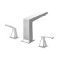 VEVOR Roman Baucet Baucet, 3 Hole Waterfall Bathub Baucet, Bath Baucets Baucets set with 2 Handles, Roman Baucets Baucets Deck Mount for Pet Washing, Baby Care, Bathtub Baucet, Ασημί, Σχεδιασμός ορθής γωνίας στομίου