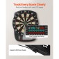 VEVOR Electronic Dart Board, 336mm Target Dartboard με 43 παιχνίδια & 200+ παραλλαγές για έως και 8 παίκτες, 6 άξονες βελών με πτήσεις & 50 soft tips, έγχρωμη οθόνη βαθμολογίας LCD για αίθουσες παιχνιδιών Home Party