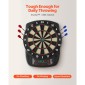 VEVOR Electronic Dart Board, 336mm Target Dartboard με 43 παιχνίδια & 200+ παραλλαγές για έως και 8 παίκτες, 6 άξονες βελών με πτήσεις & 50 soft tips, έγχρωμη οθόνη βαθμολογίας LCD για αίθουσες παιχνιδιών Home Party