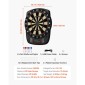 VEVOR Electronic Dart Board, 336mm Target Dartboard με 43 παιχνίδια & 200+ παραλλαγές για έως και 8 παίκτες, 6 άξονες βελών με πτήσεις & 50 soft tips, έγχρωμη οθόνη βαθμολογίας LCD για αίθουσες παιχνιδιών Home Party
