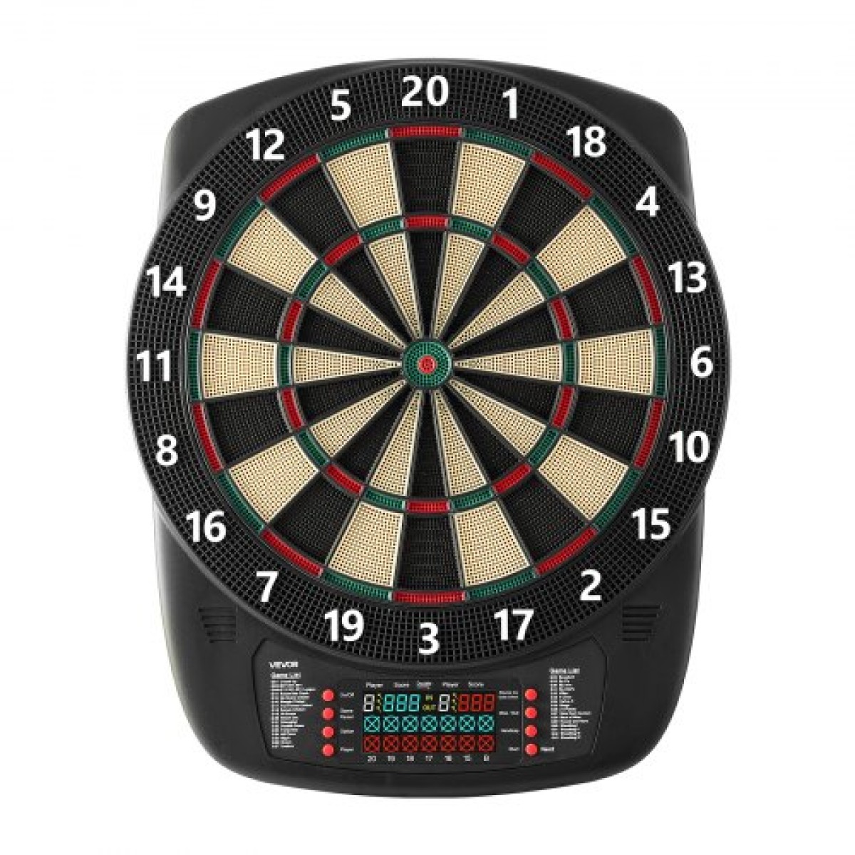 VEVOR Electronic Dart Board, 336mm Target Dartboard με 43 παιχνίδια & 200+ παραλλαγές για έως και 8 παίκτες, 6 άξονες βελών με πτήσεις & 50 soft tips, έγχρωμη οθόνη βαθμολογίας LCD για αίθουσες παιχνιδιών Home Party