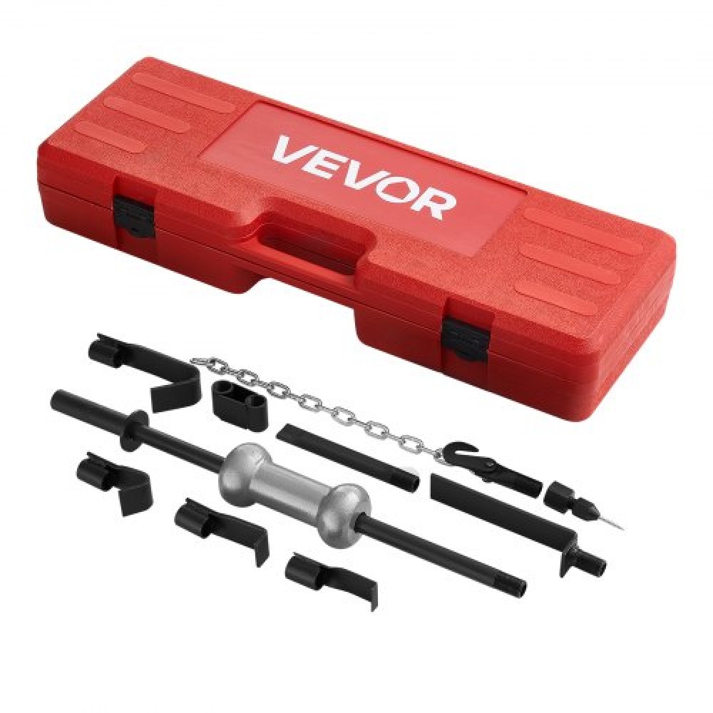 VEVOR Dent Puller Kit, 4,54 kg 13-in-1 Slide Hammer Dent Removal Kit, Heavy-Duty Auto Body Truck Repair Πλαίσιο επισκευής εργαλείου αφαίρεσης ζημιών αυτοκινήτου με θήκη μεταφοράς, ράβδο προέκτασης, αντιολισθητική λαβή