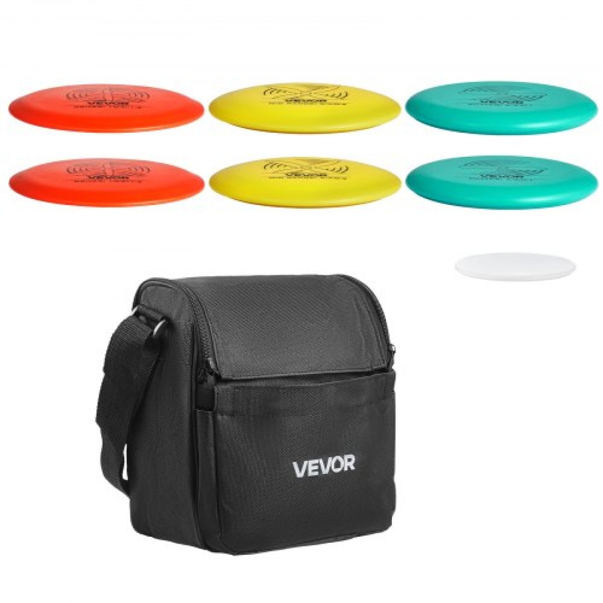 VEVOR Disc Golf Set, Ιπτάμενοι Δίσκοι 6 ΤΕΜ για αρχάριους, Σετ εκκίνησης Disc Golf, με Putter, Mid-Range, Driver, Συμπεριλαμβανομένου Mini Marker, Φορητό σακίδιο πλάτης, για υπαίθρια αυλή, γκαζόν, παραλία και πάρκο
