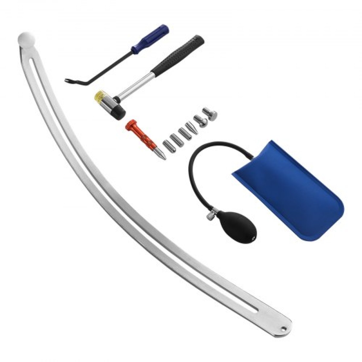 VEVOR Dent Puller Kit, Paintless Car Removal Dent Tool, Auto Fender Repair Paverer Puller Lifter with Curved Rod, λοστό, Λαστιχένιο σφυρί, Αερόσακος, Αποσπώμενα & Επισκευαστικά Στυλό, Ανταλλακτικό Κιτ εργαλείων κεφαλών