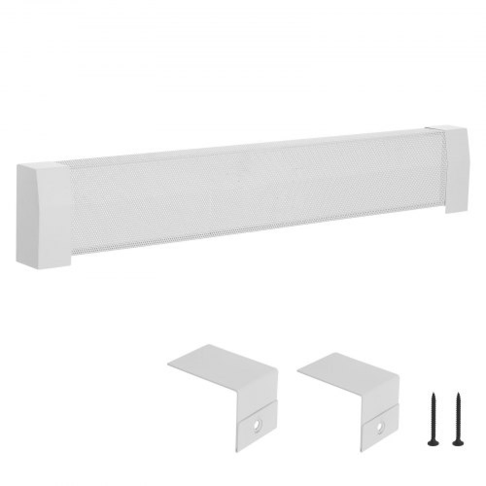 Καλύμματα θερμαντήρα βάσης VEVOR, Premium Series 1222 mm Τυπική ηλεκτρική μονάδα θέρμανσης Μπροστινό κάλυμμα για τη βελτίωση του σπιτιού, βαρέως τύπου ατσάλι, εύκολη τοποθέτηση για υπνοδωμάτιο αντικατάσταση παλιού καλύμματος, λευκό