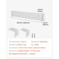 Καλύμματα θερμαντήρα βάσης VEVOR, Premium Series 1222 mm Τυπική ηλεκτρική μονάδα θέρμανσης Μπροστινό κάλυμμα για τη βελτίωση του σπιτιού, βαρέως τύπου ατσάλι, εύκολη τοποθέτηση για υπνοδωμάτιο αντικατάσταση παλιού καλύμματος, λευκό