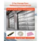 VEVOR Reflective Insulation Roll, 2 Carage Door Thermal Insulation Kit, 6mm 5,49 m x 0,61 m, 4 Rolls Foil Aluminum EPE Foam Radiant Barrier, White Heat Shield PE για γκαραζόπορτες
