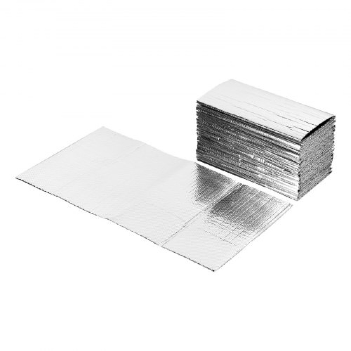 Διπλό ανακλαστικό μονωτικό φύλλο VEVOR, 16 τμχ Φύλλο αλουμινίου διπλής όψης Radiant barrier, 6mm 1,22 m x 0,61 m, Dual-Layer Air Bubble Heat Reflective Shield, Θερμομονωτικά ρολά