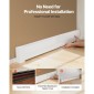 Καλύμματα θερμαντήρα βάσης VEVOR, Basic Series 1526 mm Τυπική ηλεκτρική μονάδα θέρμανσης Μπροστινό κάλυμμα για τη βελτίωση του σπιτιού, χάλυβας βαρέως τύπου, Εύκολη εγκατάσταση για την αντικατάσταση του παλιού καλύμματος κρεβατοκάμαρας, λευκό