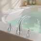 VEVOR Roman Baucet Baucet, 3 Hole Waterfall Bathtub Baucet, Gooseneck Bath Bar Baucets Baucets with 2 Handles, Deck Mount Bab Baucet Baucet for Baby Care, μπάνιο ενηλίκων, βουρτσισμένο ανοξείδωτο ατσάλι, ψηλό τόξο