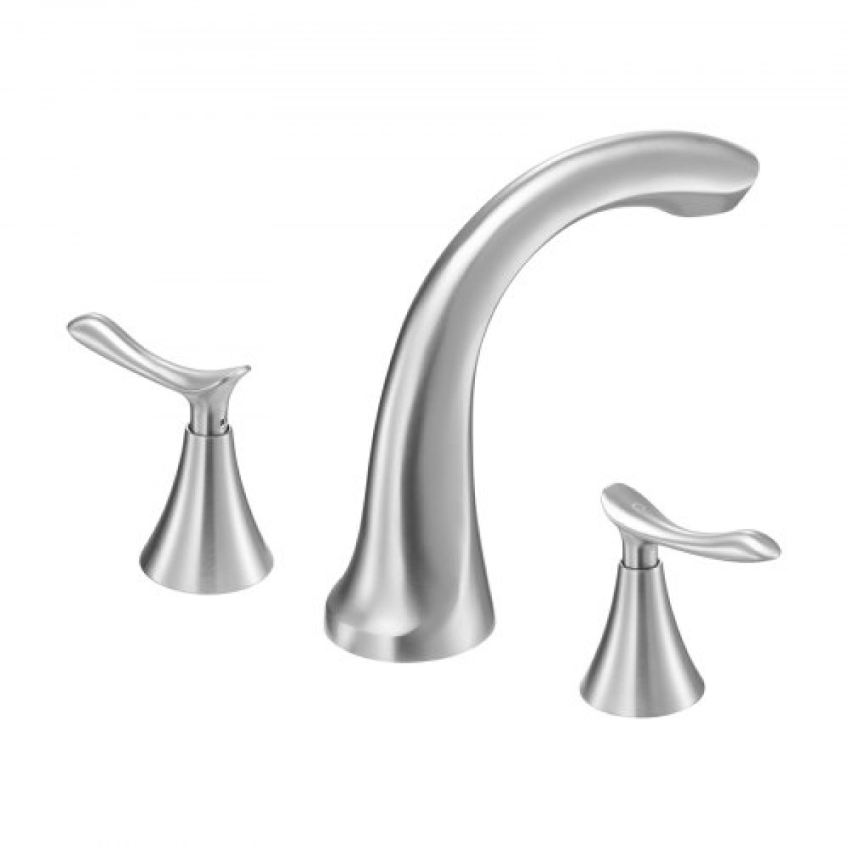 VEVOR Roman Baucet Baucet, 3 Hole Waterfall Bathtub Baucet, Gooseneck Bath Bar Baucets Baucets with 2 Handles, Deck Mount Bab Baucet Baucet for Baby Care, μπάνιο ενηλίκων, βουρτσισμένο ανοξείδωτο ατσάλι, ψηλό τόξο