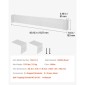 Καλύμματα θέρμανσης βάσης VEVOR, Premium Series 1527 mm Τυπική ηλεκτρική μονάδα θέρμανσης Μπροστινό κάλυμμα για Βελτίωση σπιτιού, Χάλυβας βαρέως τύπου, Εύκολη τοποθέτηση για υπνοδωμάτιο Αντικατάσταση παλιού καλύμματος, λευκό