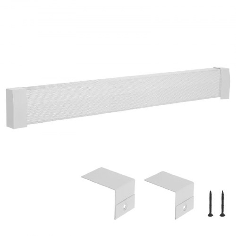 Καλύμματα θέρμανσης βάσης VEVOR, Premium Series 1527 mm Τυπική ηλεκτρική μονάδα θέρμανσης Μπροστινό κάλυμμα για Βελτίωση σπιτιού, Χάλυβας βαρέως τύπου, Εύκολη τοποθέτηση για υπνοδωμάτιο Αντικατάσταση παλιού καλύμματος, λευκό