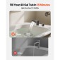 VEVOR Roman Baucet Baucet, 3 Hole Waterfall Bathub Baucet, Bath Baucets Baucets with 2 Handle, Roman Baucets Baucets Deck Mount for Pet Washing, Baby Care, Bathing Bathub, Matte Black, Inox