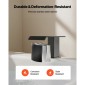 VEVOR Roman Baucet Baucet, 3 Hole Waterfall Bathub Baucet, Bath Baucets Baucets with 2 Handle, Roman Baucets Baucets Deck Mount for Pet Washing, Baby Care, Bathing Bathub, Matte Black, Inox