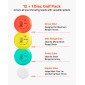 VEVOR Disc Golf Set, Ιπτάμενοι Δίσκοι 12 ΤΕΜ για αρχάριους, Σετ εκκίνησης Disc Golf, με Putter, Mid-Range, Driver, Περιλαμβάνει μίνι μαρκαδόρο, φορητό σακίδιο πλάτης, για υπαίθρια αυλή, γκαζόν, παραλία και πάρκο