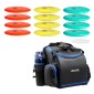 VEVOR Disc Golf Set, Ιπτάμενοι Δίσκοι 12 ΤΕΜ για αρχάριους, Σετ εκκίνησης Disc Golf, με Putter, Mid-Range, Driver, Περιλαμβάνει μίνι μαρκαδόρο, φορητό σακίδιο πλάτης, για υπαίθρια αυλή, γκαζόν, παραλία και πάρκο