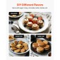 VEVOR Mini Pancake Maker, 25 ΤΕΜ. 43mm Διάμετρος Ολλανδικός Μάφιν Βαφλιέρα, Αντικολλητικό Ανοξείδωτο Γκριλ Poffertjes, Επαγγελματικό Ηλεκτρικό Μηχάνημα Dorayaki, Temp & Time Control, Εστιατόριο κουζίνας σπιτιού