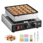 VEVOR Mini Pancake Maker, 25 ΤΕΜ. 43mm Διάμετρος Ολλανδικός Μάφιν Βαφλιέρα, Αντικολλητικό Ανοξείδωτο Γκριλ Poffertjes, Επαγγελματικό Ηλεκτρικό Μηχάνημα Dorayaki, Temp & Time Control, Εστιατόριο κουζίνας σπιτιού