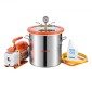Θάλαμος κενού VEVOR 11,36 L με αντλία, 3,5 CFM 99 L/min, Μονοβάθμια αντλία κενού, κιτ θαλάμου απαέρωσης από ανοξείδωτο χάλυβα, καπάκι από σκληρυμένο γυαλί, σωλήνας 1,5 m, για σταθεροποίηση ρητίνης σιλικόνης απαερίωσης ξύλου